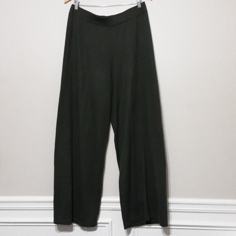 Gianni Bini pant trouser women XL wool  pull on elastic waist casual black cozy